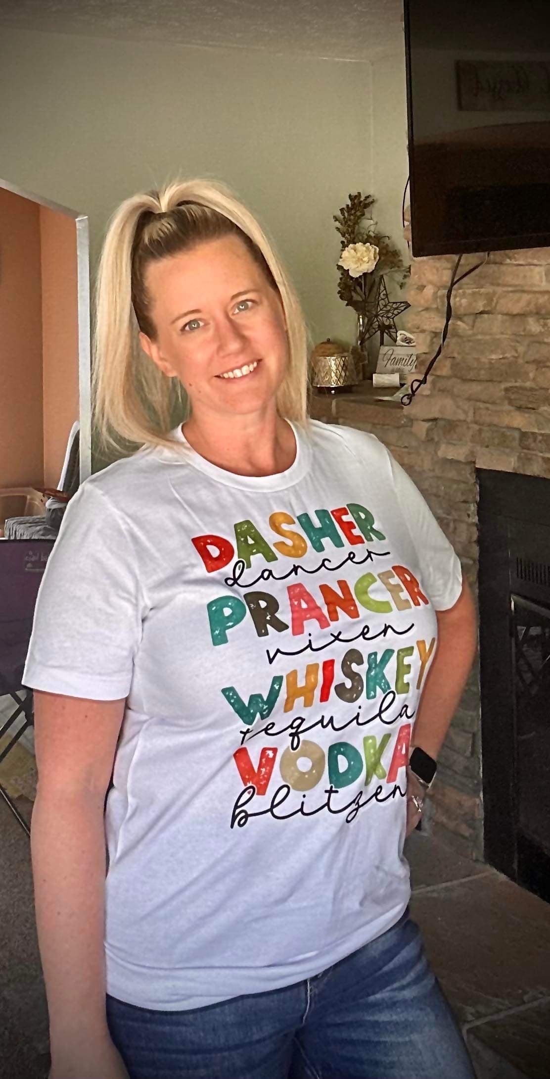 Reindeer and their cocktails Graphic tee