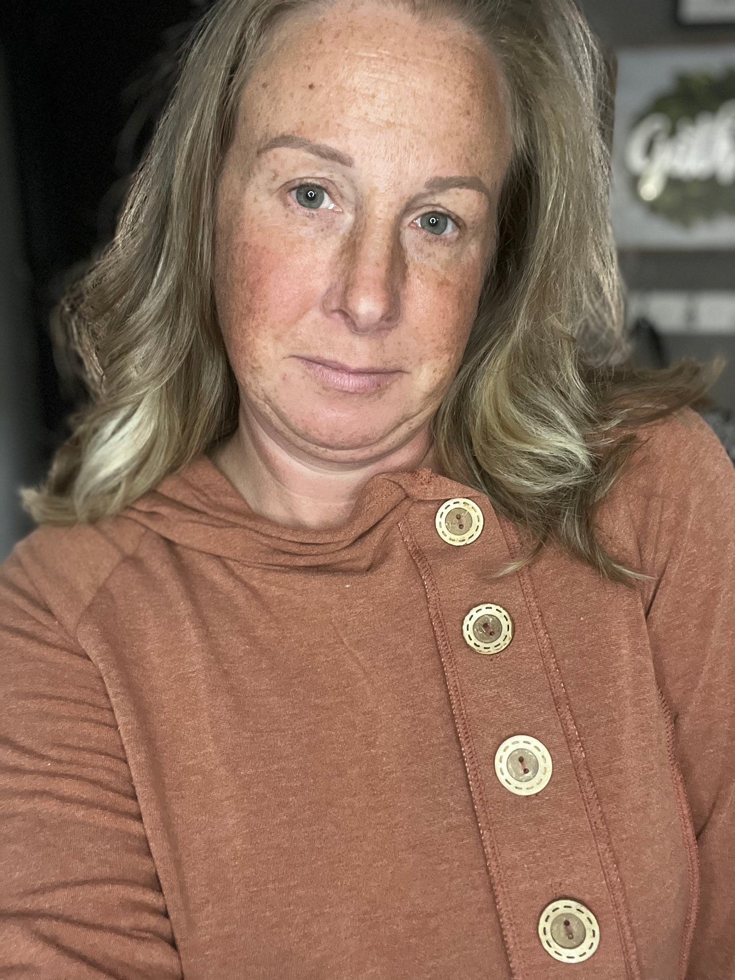 Plus Long Sleeve Button Down Hoodie