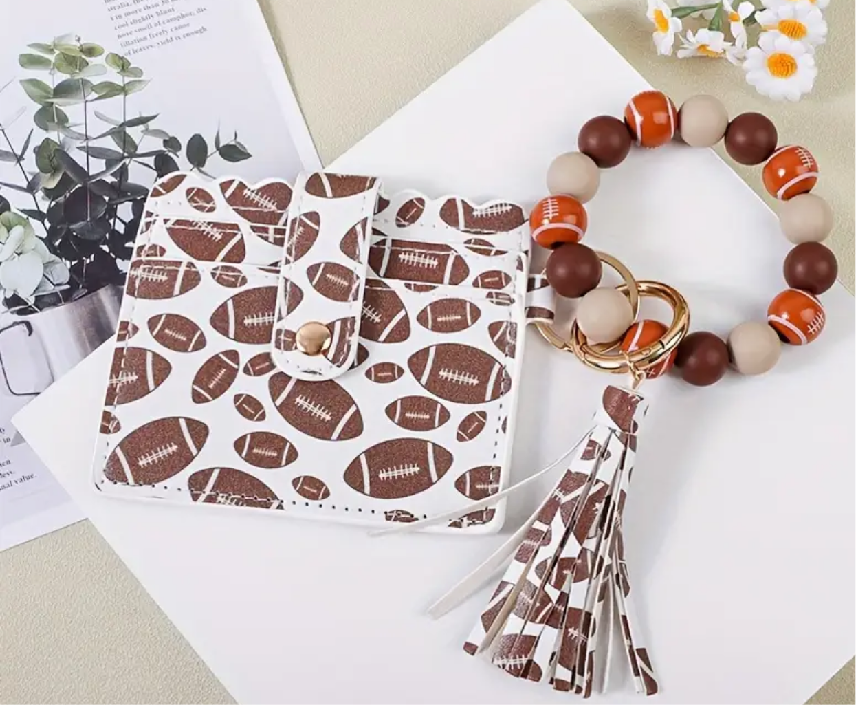 Football Wallet Wristlet