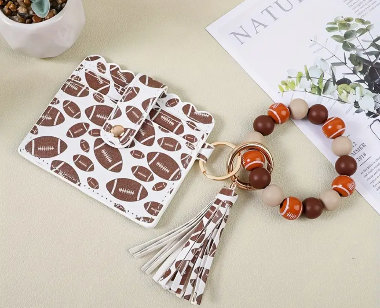 Football Wallet Wristlet