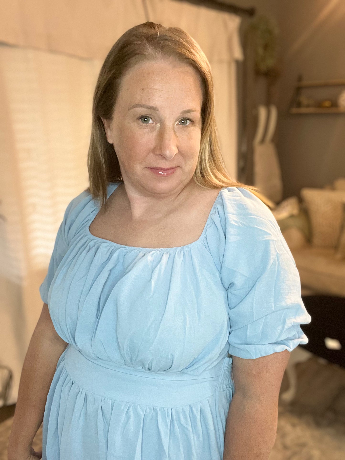 Rushed Ruffle Hem Short Sleeve Dress FINAL SALE