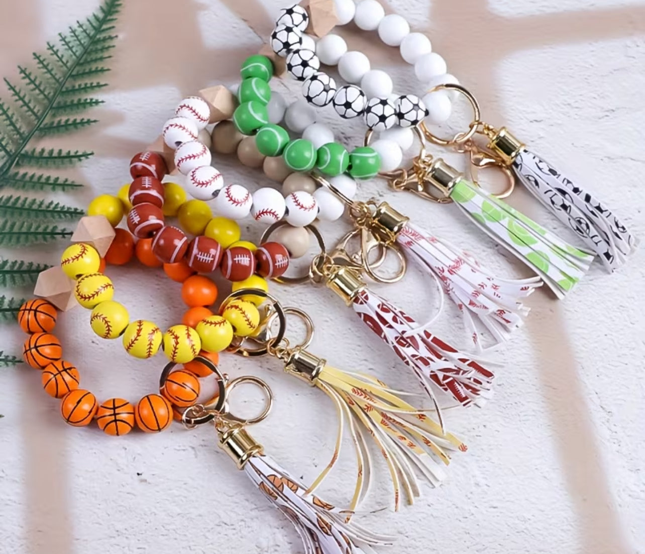 Game Day Win Tassel Keychain