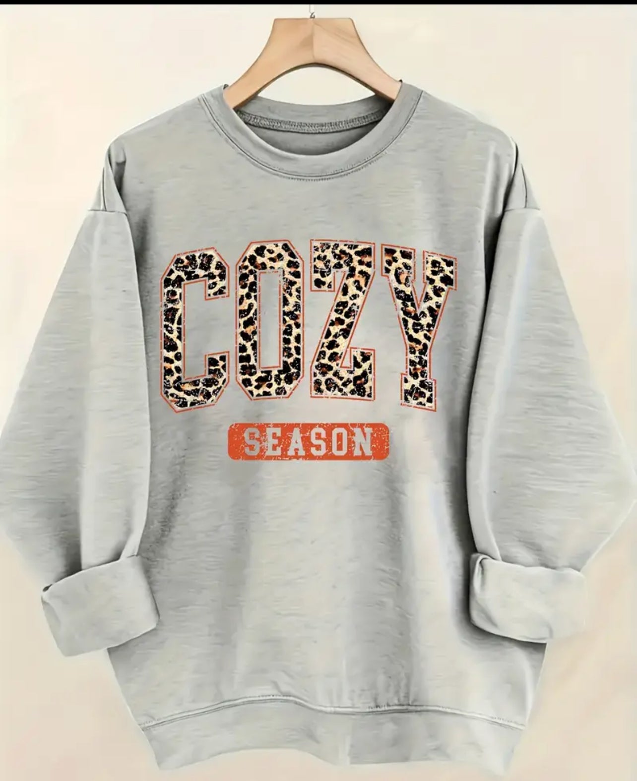 “Cozy Season” Leopard Crew