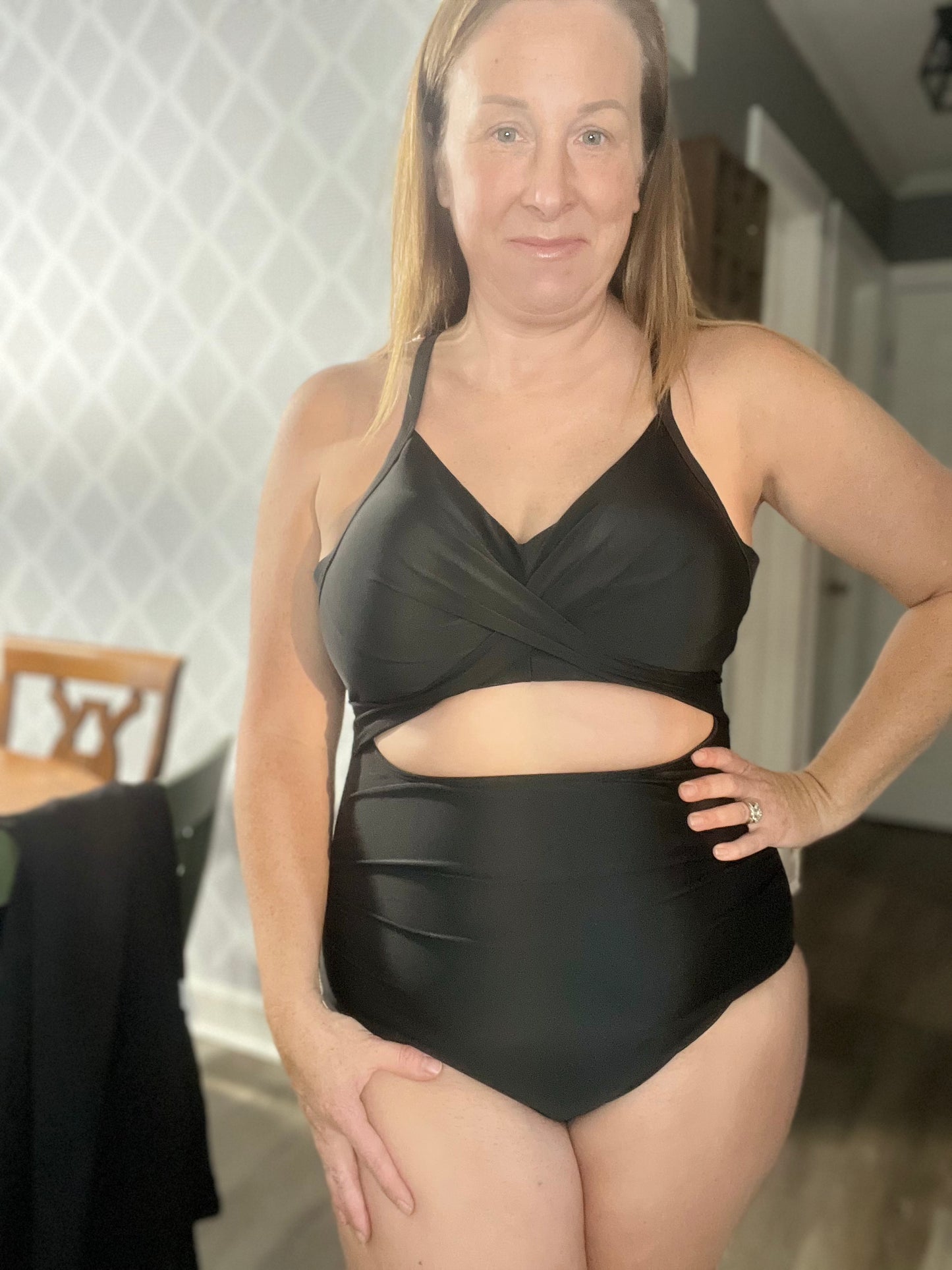 Color Block One Piece Suit