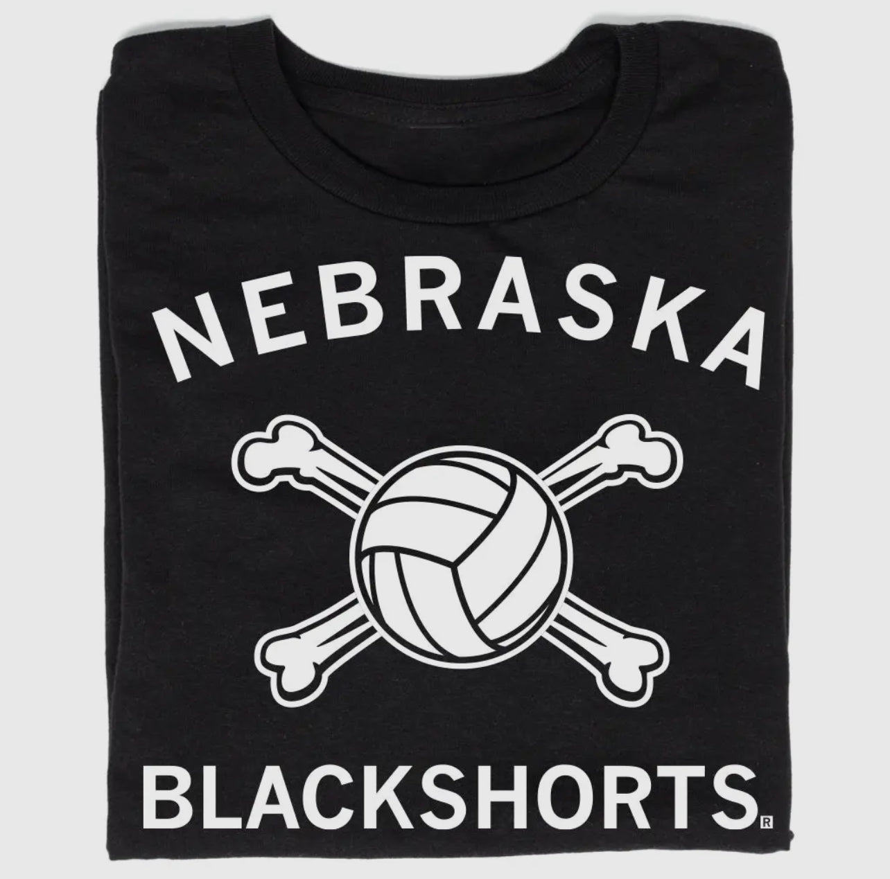Nebraska Black Shorts Volleyball Tee