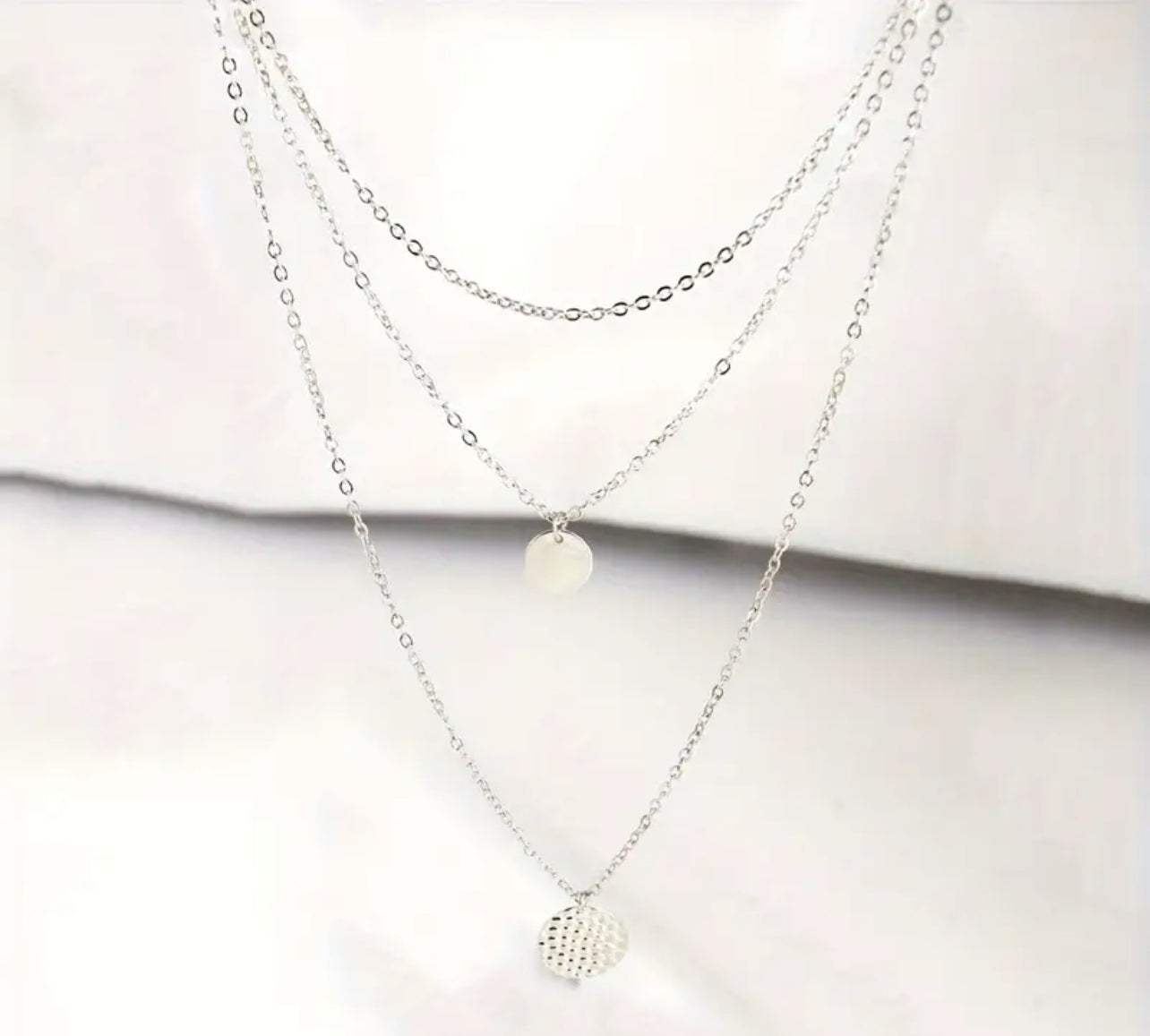 Layered Disc Necklace Trio