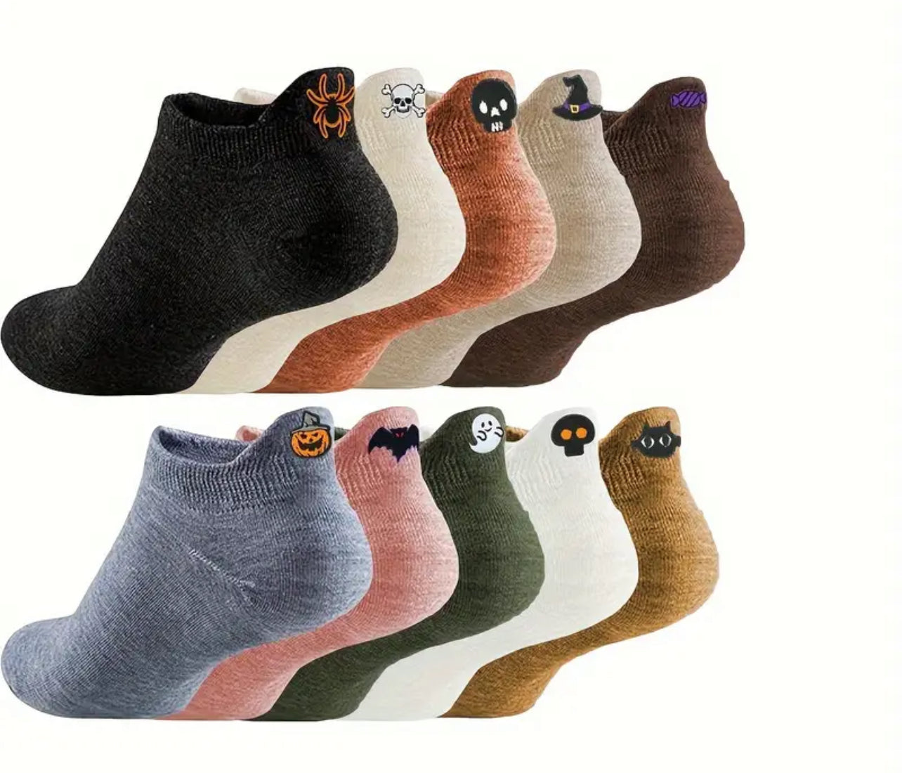 Spooky Season No-Show Socks