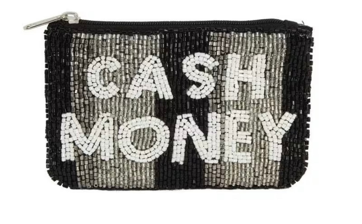 Show Me the Money Beaded Coin Purse