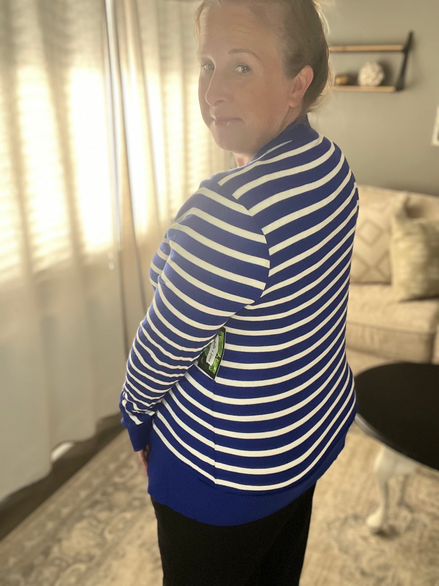 Candy Striped Snap Button Cardi