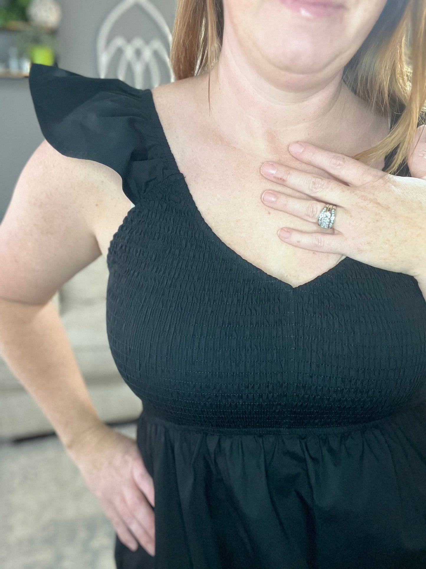 Allison Flutter Sleeve Smocked Maxi Dress