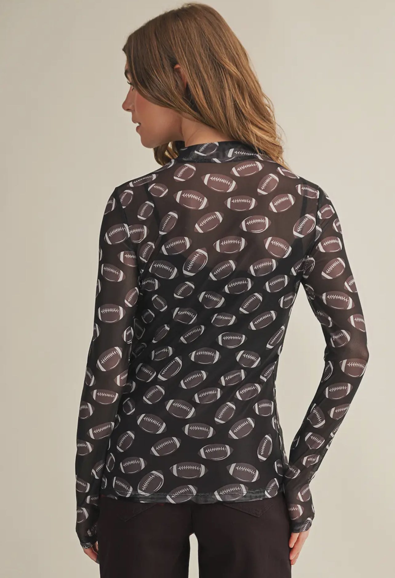 Mesh Football Long-sleeve Top