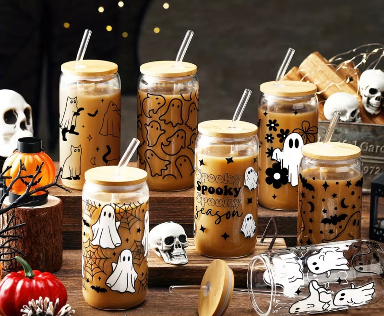 Spooky Sips Glass Tumbler