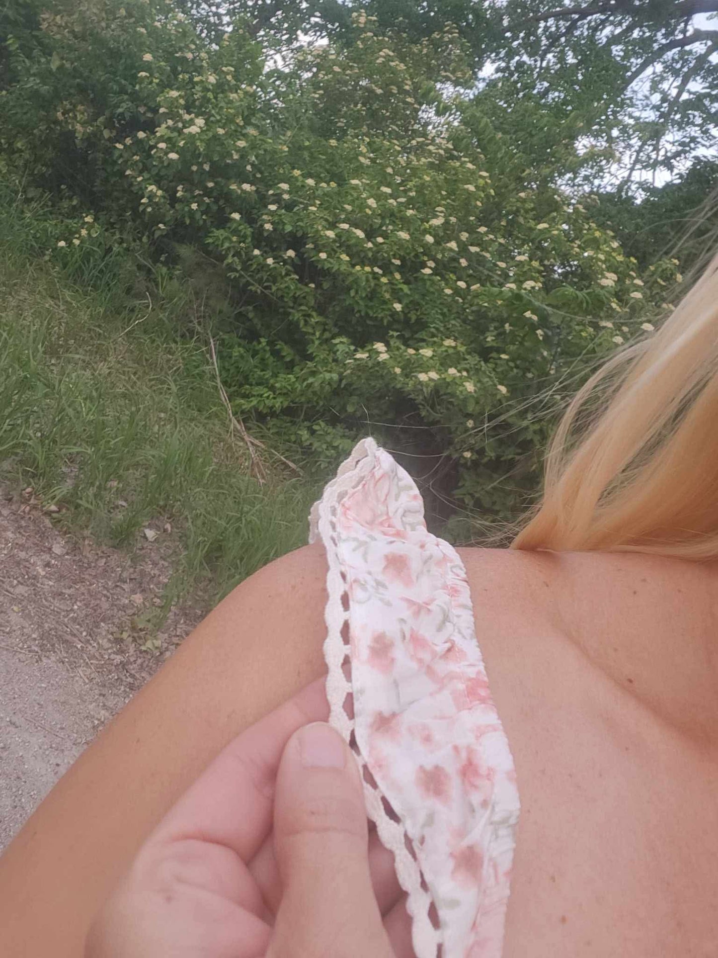 Mizty White Lace Smocked Maxi Dress