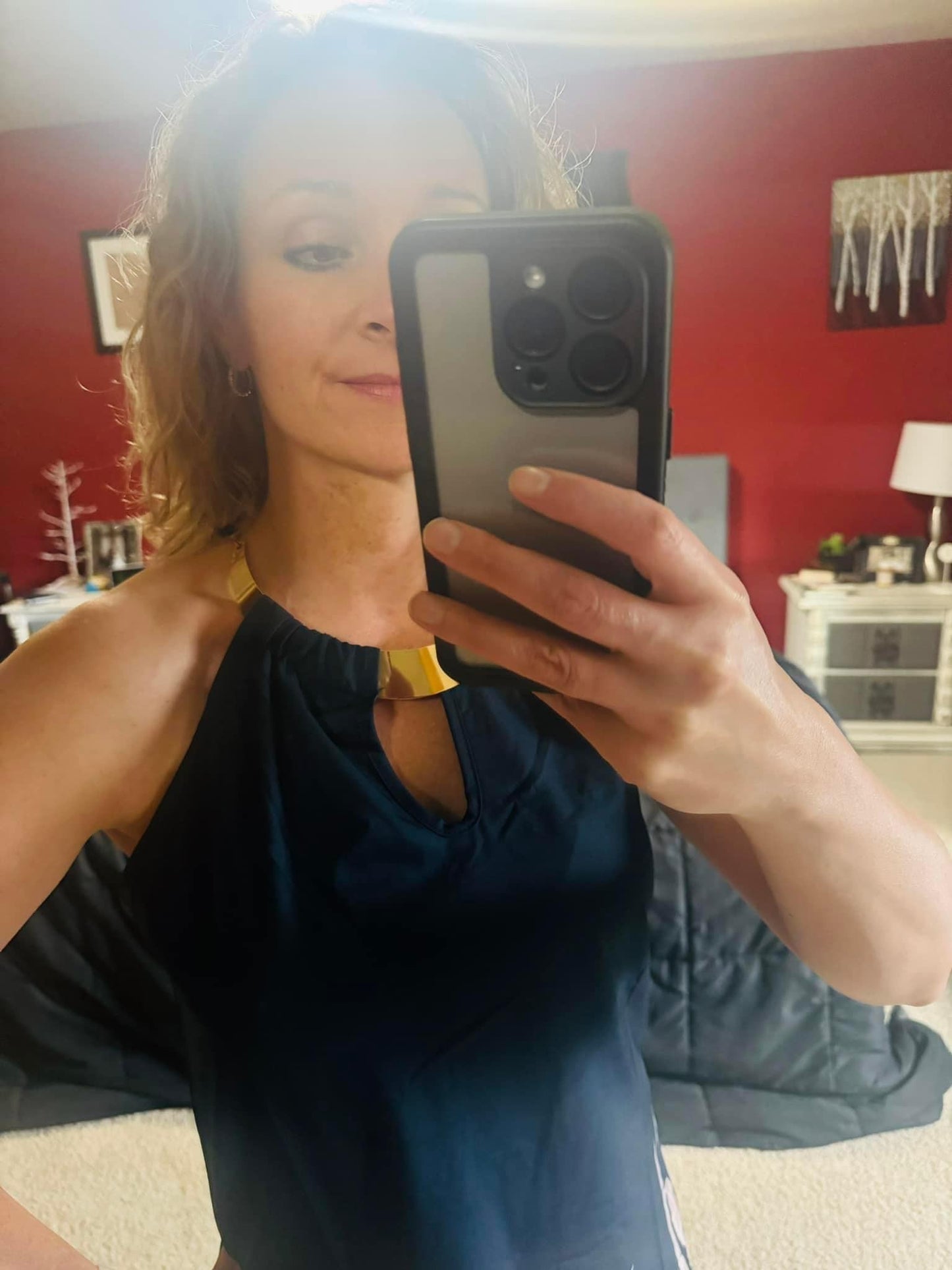 Sleeveless Maxi With Leafy Print FINAL SALE