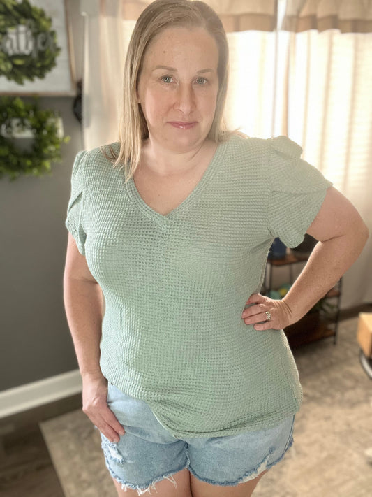 Green mist summer top