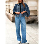Drop it Like It’s Hot Oversized Cropped Denim Jacket