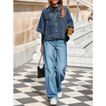 Drop it Like It’s Hot Oversized Cropped Denim Jacket