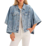 Drop it Like It’s Hot Oversized Cropped Denim Jacket