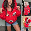 Glitter in the End Zine Sequin Football Oversized Hoodie