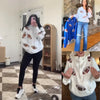 Glitter in the End Zine Sequin Football Oversized Hoodie