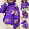 Glitter in the End Zine Sequin Football Oversized Hoodie