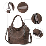Throw it all in Vegan Leather Laptop Tote Bag
