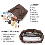 Throw it all in Vegan Leather Laptop Tote Bag