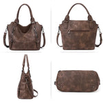 Throw it all in Vegan Leather Laptop Tote Bag