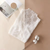 Floral & Lace Mesh Long-Sleeve Top