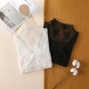 Floral & Lace Mesh Long-Sleeve Top