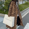 Leopard on the Loose Wool Blend Trench Coat
