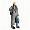 Leopard on the Loose Wool Blend Trench Coat