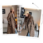 Leopard on the Loose Wool Blend Trench Coat