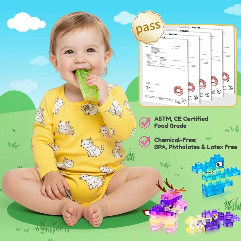 Squish & Play Jelly Stacking Building Blocks