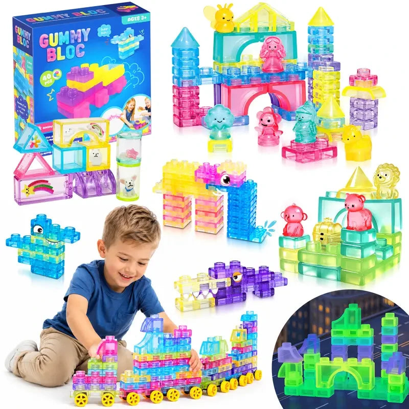 Squish & Play Jelly Stacking Building Blocks