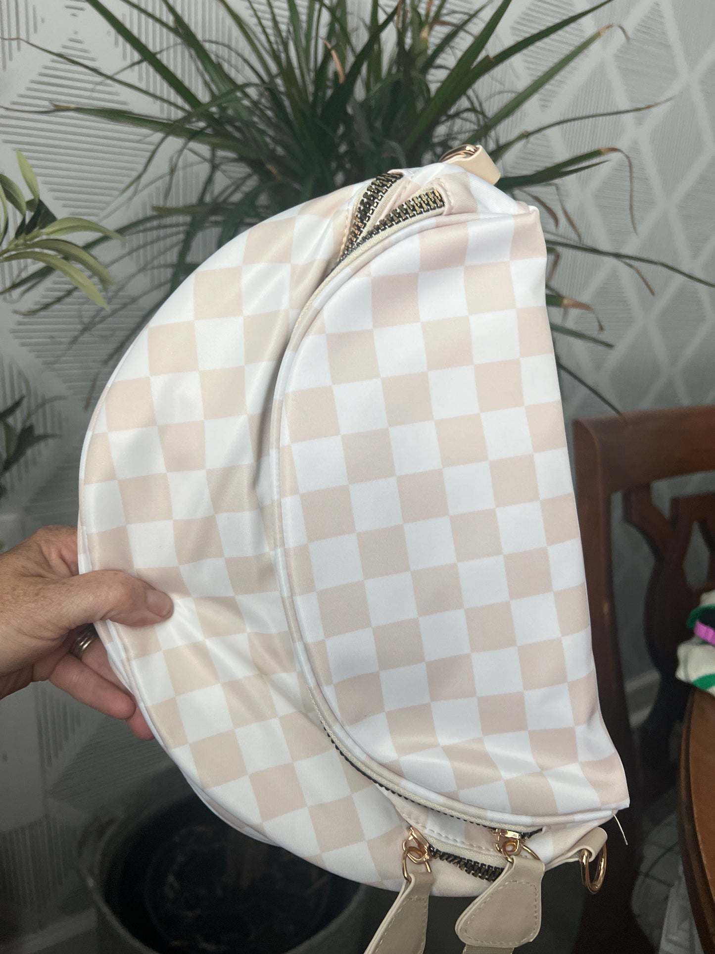 Carry Everything Large Checker Bum Bag 💚Mega Seller💚