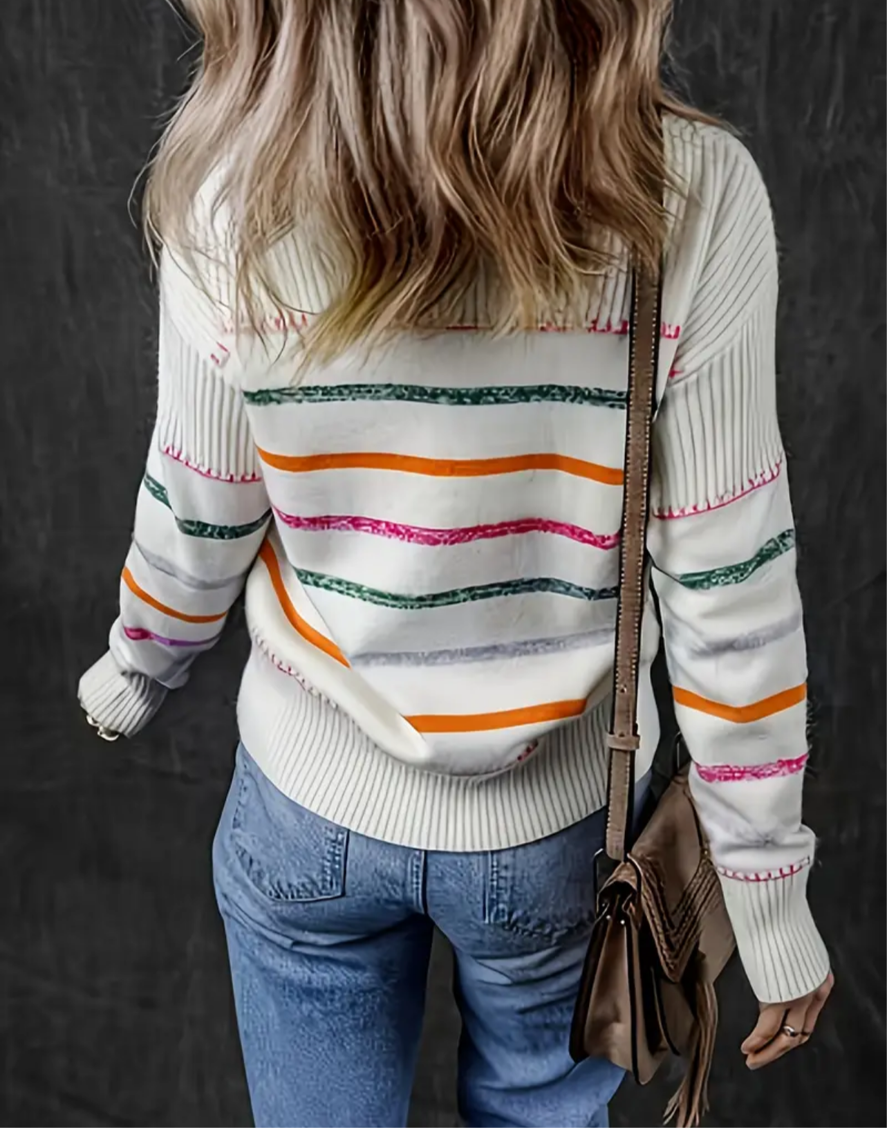 Delicate Stripe Winter Sweater