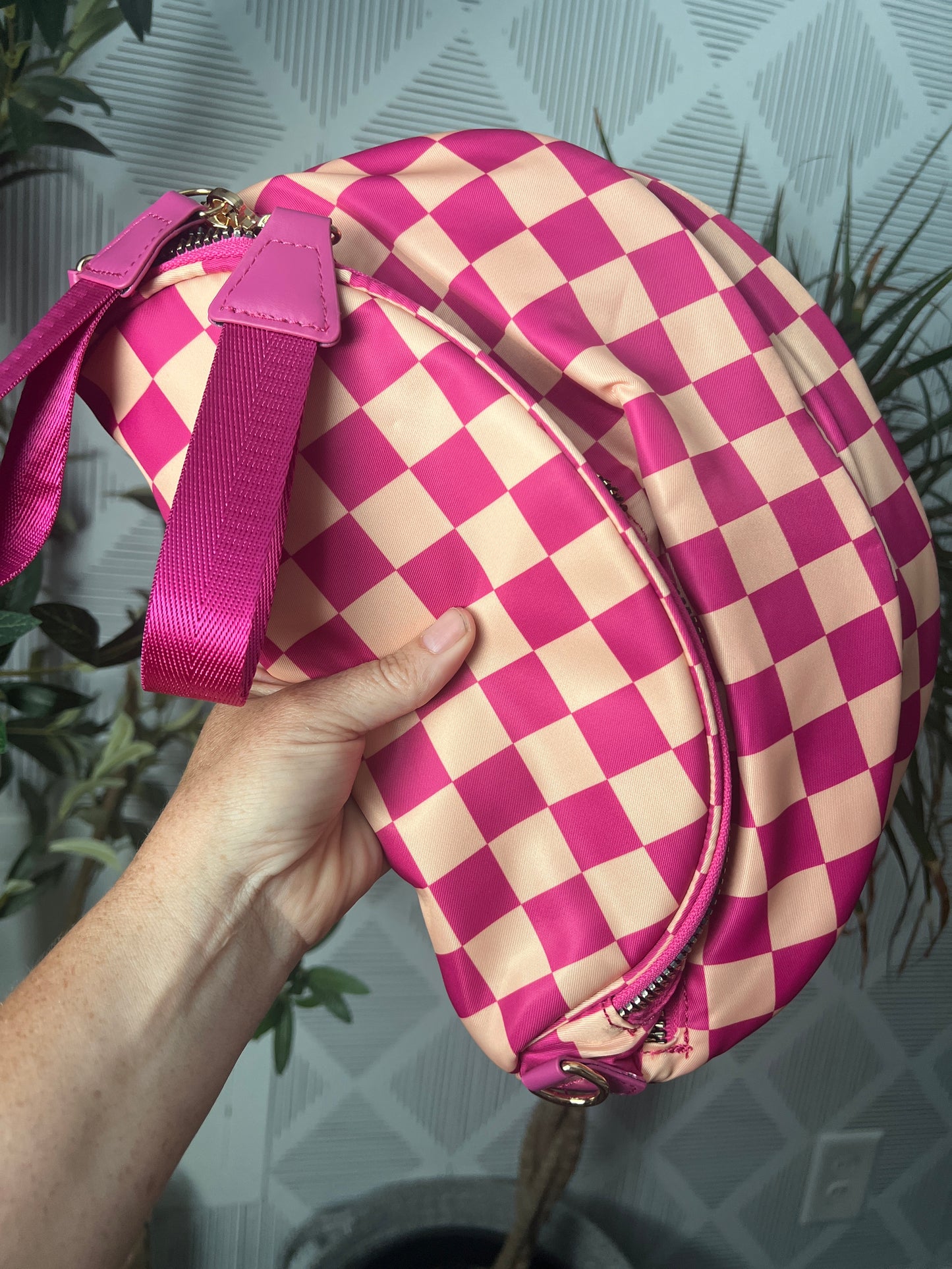 Carry Everything Large Checker Bum Bag 💚Mega Seller💚