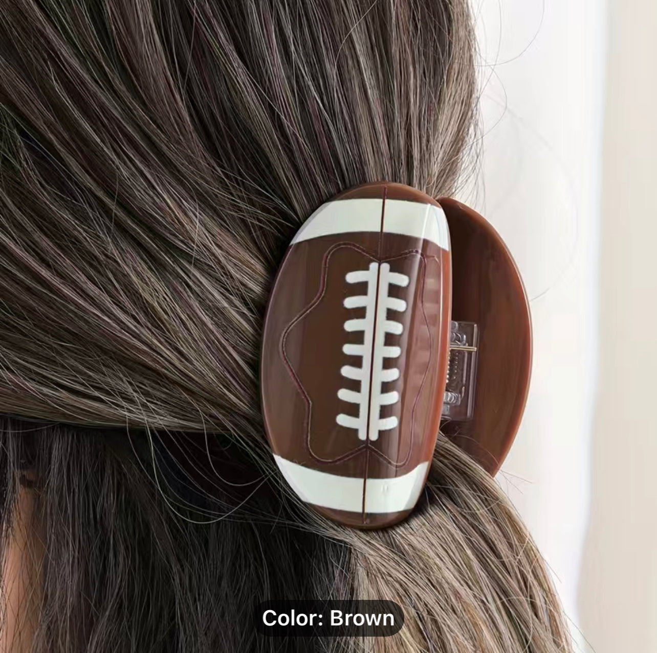 Football Shaped Claw Clip