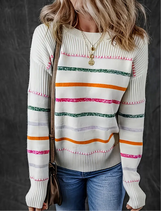 Delicate Stripe Winter Sweater