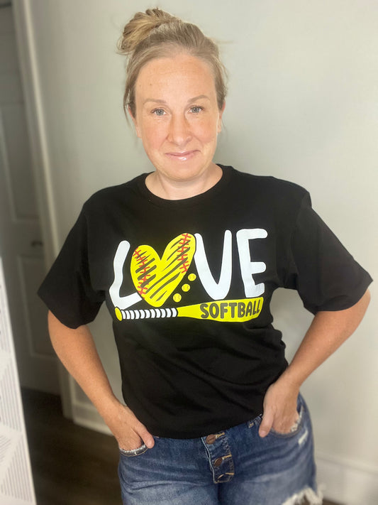 Softball Love Graphic Tee