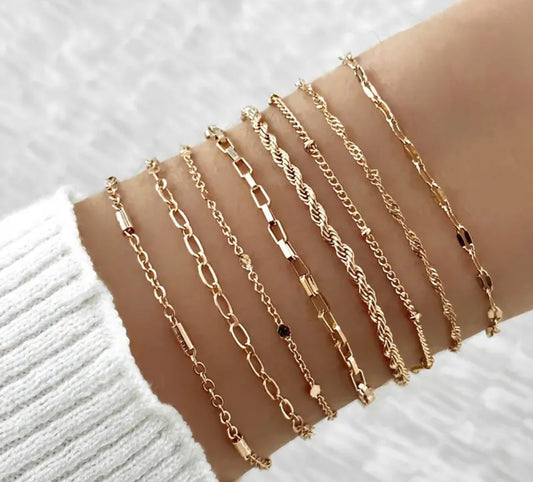 Delicate Thin Chain Stackable Bracelet