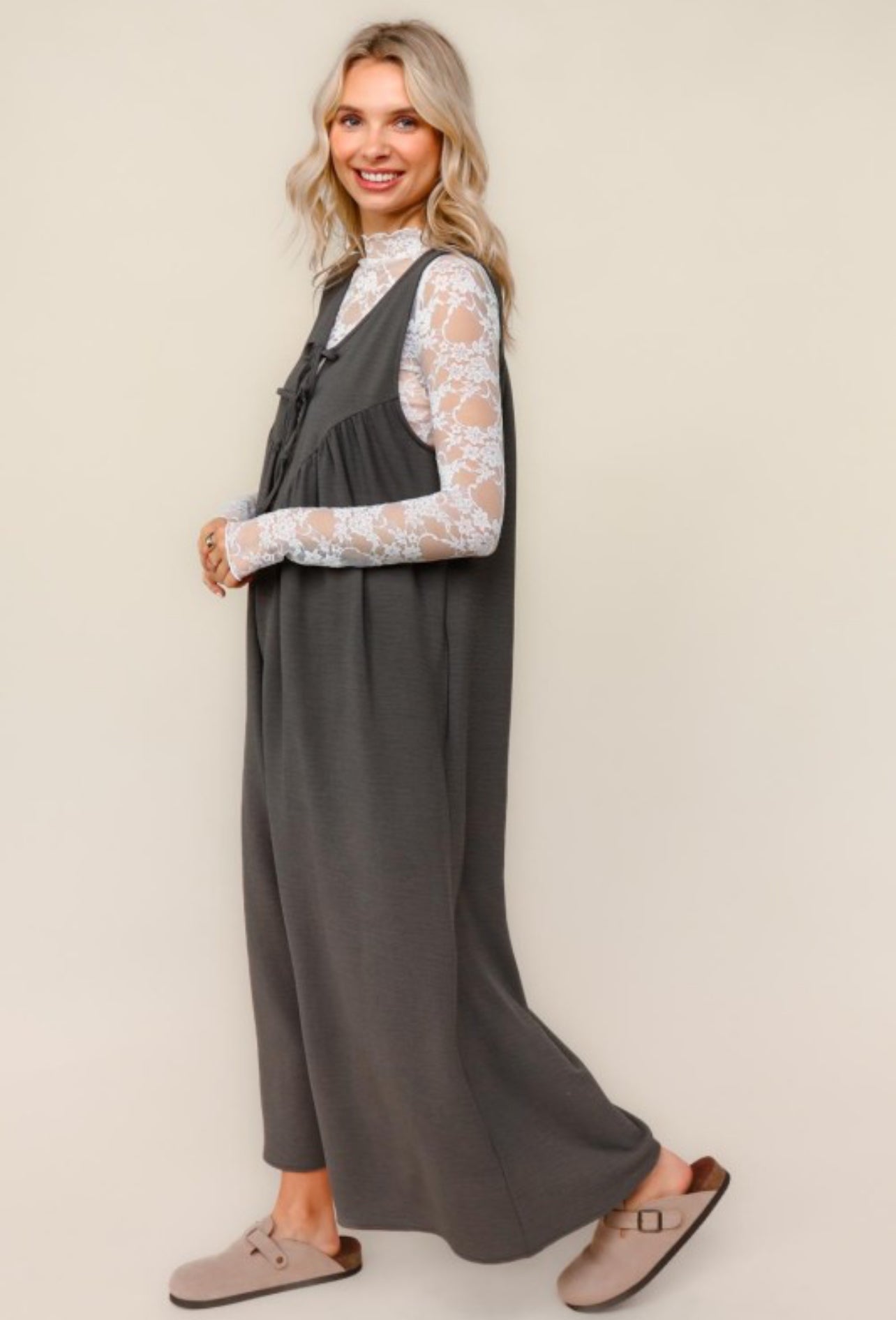 Plus Ribbon Detail Baggy Jumper