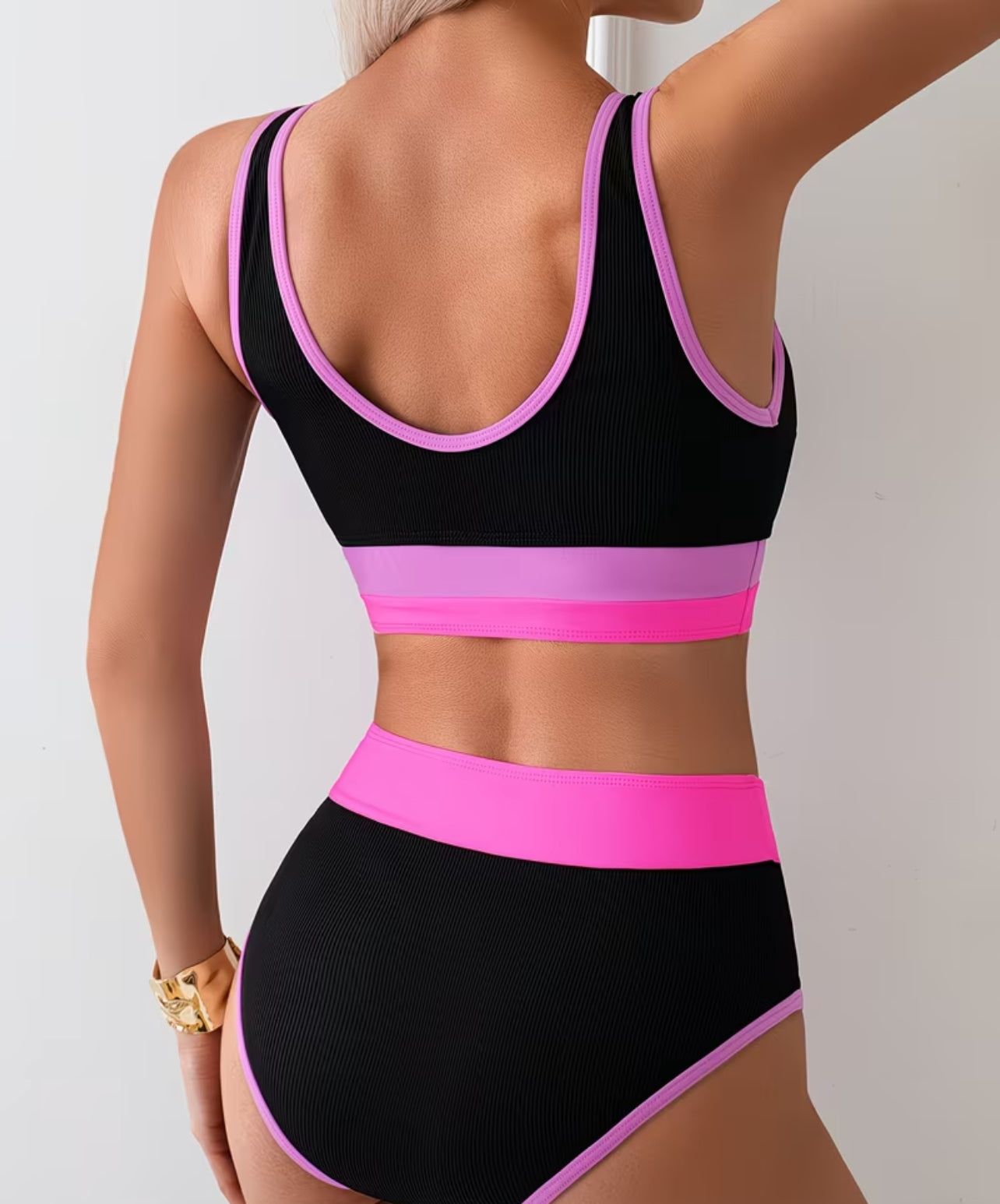 Neon Lights Tankini Bikini