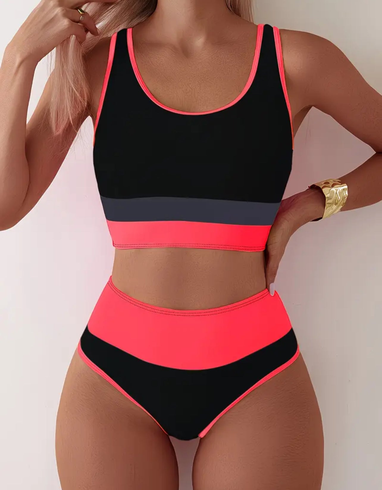 Neon Lights Tankini Bikini