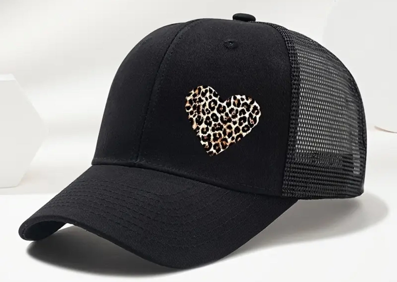 Leopard Heart Vented Cap