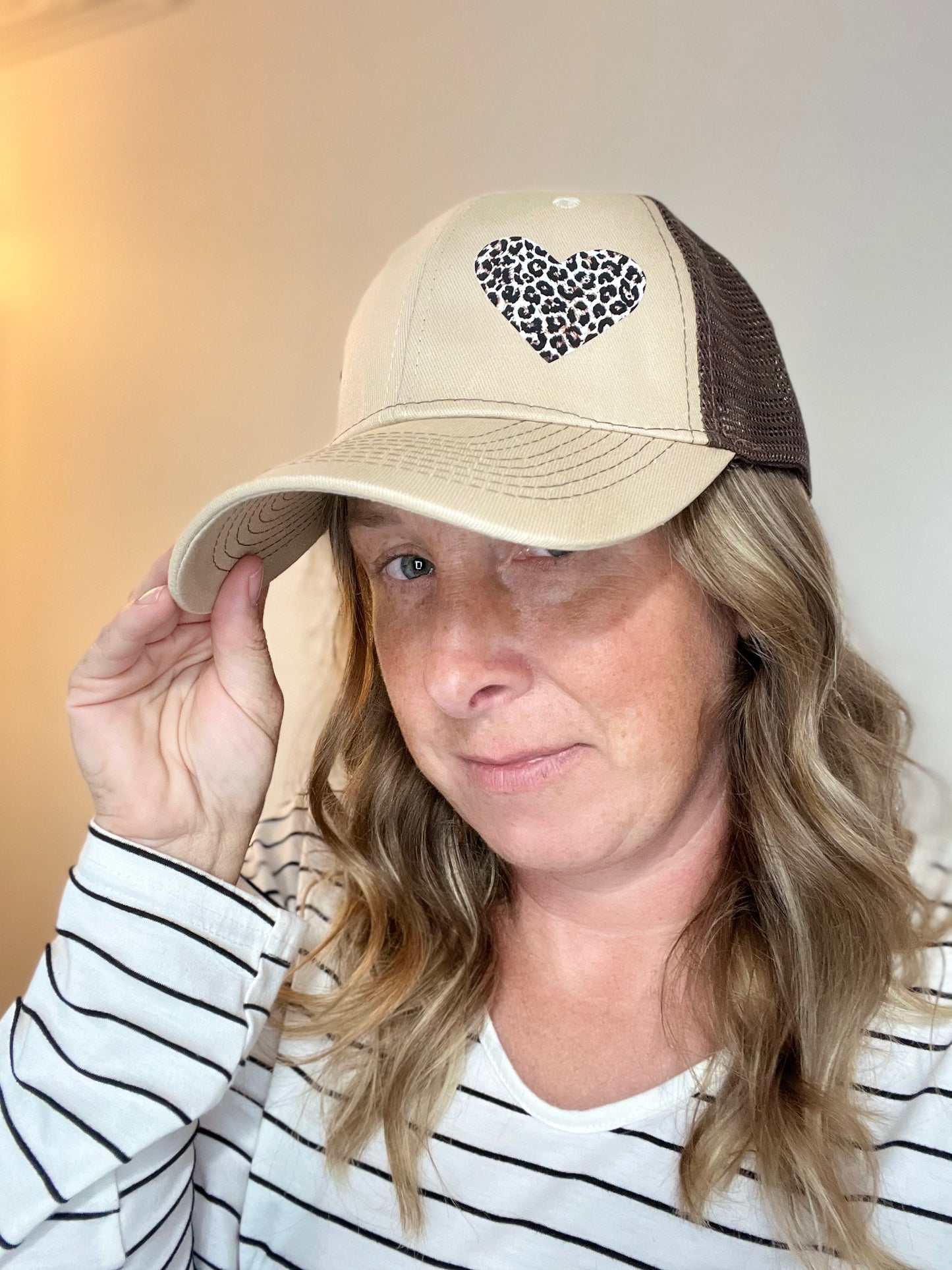 Leopard Heart Vented Cap