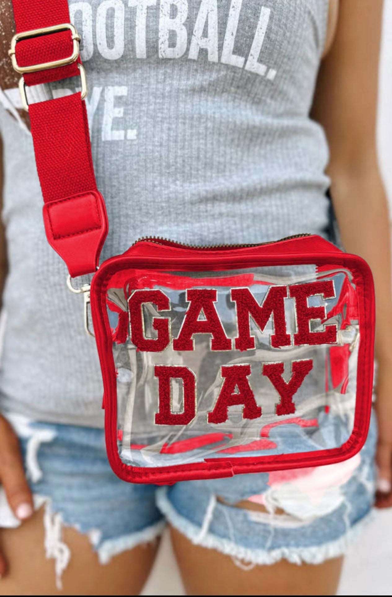 Game Day Clear Plexi Crossbody Bag