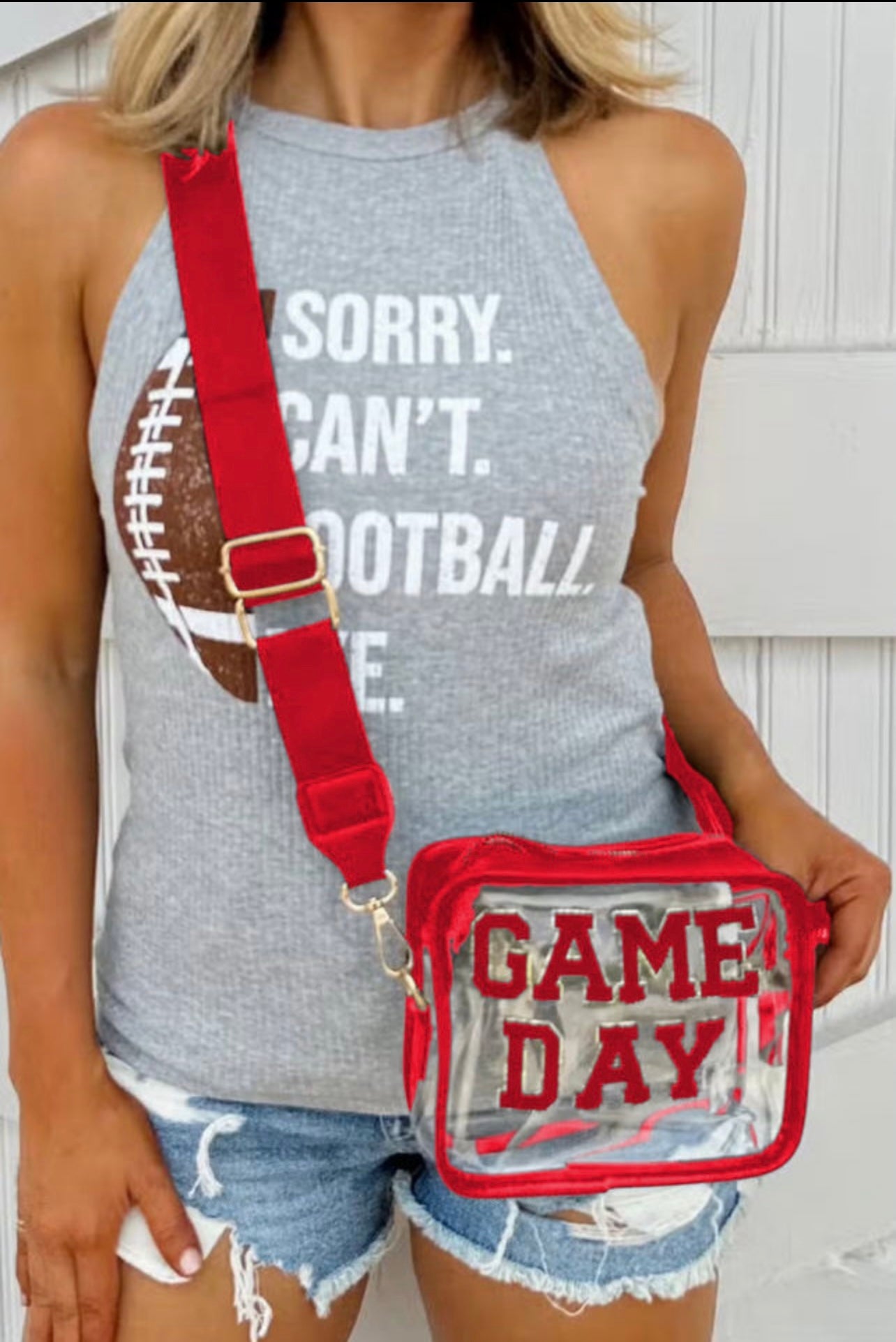 Game Day Clear Plexi Crossbody Bag