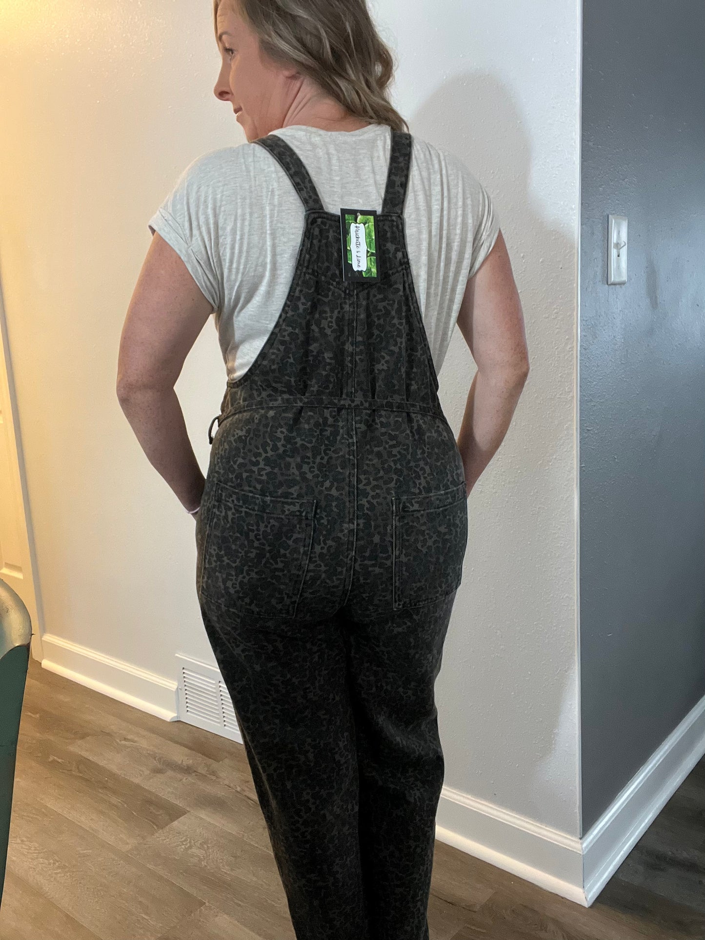 Leopard Loose Comfy Overall With Side Pockets